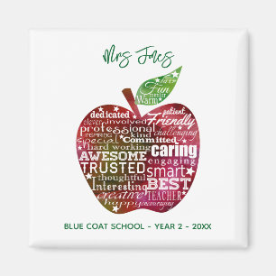 Teacher apple christmas gift appreciation magnet