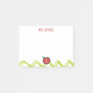 Teacher Apple Custom Name Monogram Post it® Notes