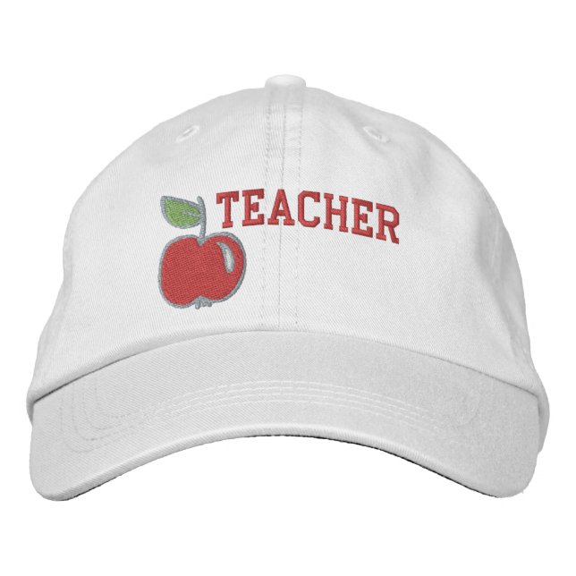 Teacher Apple Embroidered Hat (Front)