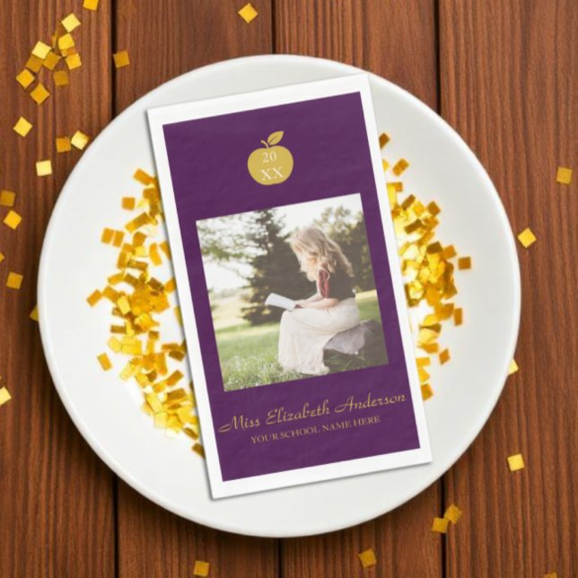 Teacher Apple Graduation Napkin (Creator Uploaded)