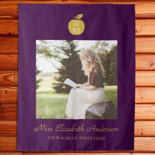 Teacher Apple Graduation Tapestry