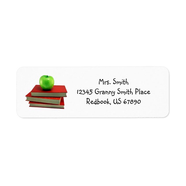 Teacher Apple on Books Labels (Front)