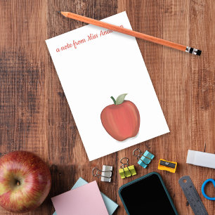 Teacher Apple Personalised School Classroom Post-it Notes