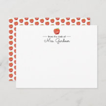 Teacher Apple Personalised Stationery