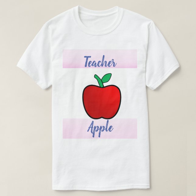 Teacher Apple T-Shirt (Design Front)
