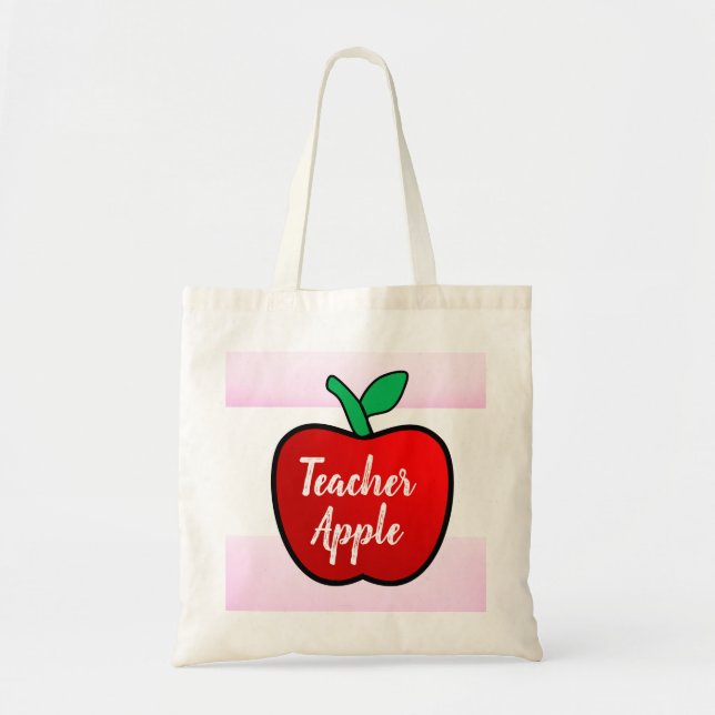 Teacher Apple Tote Bag (Front)