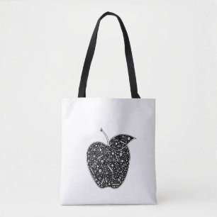Teacher apple tote bag