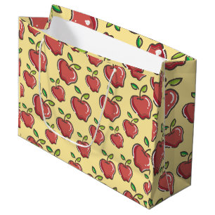 Teacher Apple Tree Patterns Preschool Art Teacher Large Gift Bag
