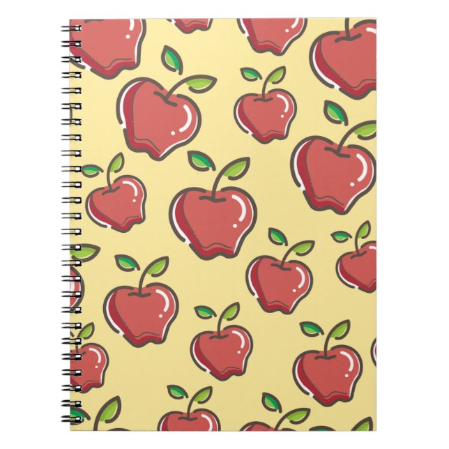 Teacher Apple Tree Patterns Preschool Art Teacher  Notebook (Front)