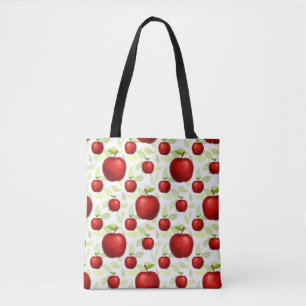 Teacher Apple Tree Patterns Preschool Art Teacher Tote Bag