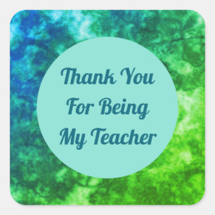 Teacher Appreciation Abstract Classroom Thank You  Square Sticker