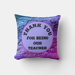 Teacher Appreciation Abstract School Classroom Cushion