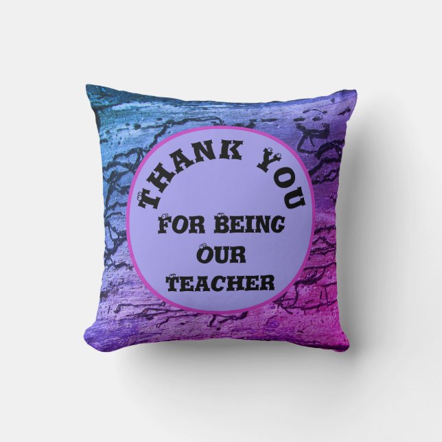 Teacher Appreciation Abstract School Classroom Cushion (Front)