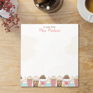 Teacher Appreciation Apple Coffee Personalized Notepad