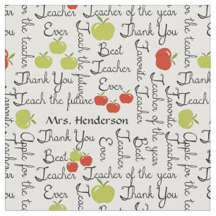 Teacher Appreciation Apples Fabric