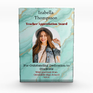 Teacher Appreciation Award Elegant Photo Block