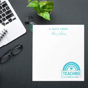 Teacher Appreciation Boho Rainbow   Notepad