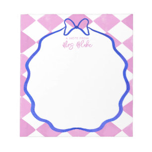 Teacher Appreciation Bold Colour Border Notepad
