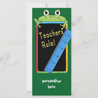 Teacher Appreciation Bookmark Cards Teacher's Rule