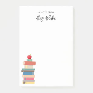 Teacher Appreciation Books Apple Post-it Notes