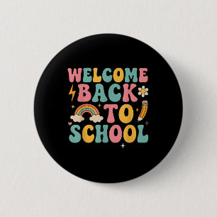 Teacher Appreciation Boys Girls Retro Welcome Back 6 Cm Round Badge