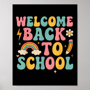 Teacher Appreciation Boys Girls Retro Welcome Back Poster