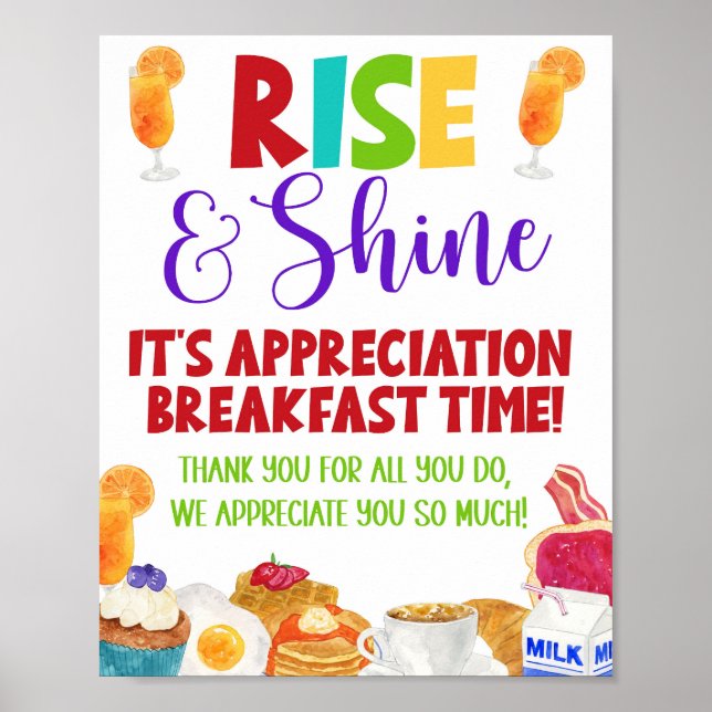 Teacher Appreciation Breakfast Poster (Front)