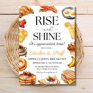 Teacher Appreciation Breakfast School Brunch Party Invitation