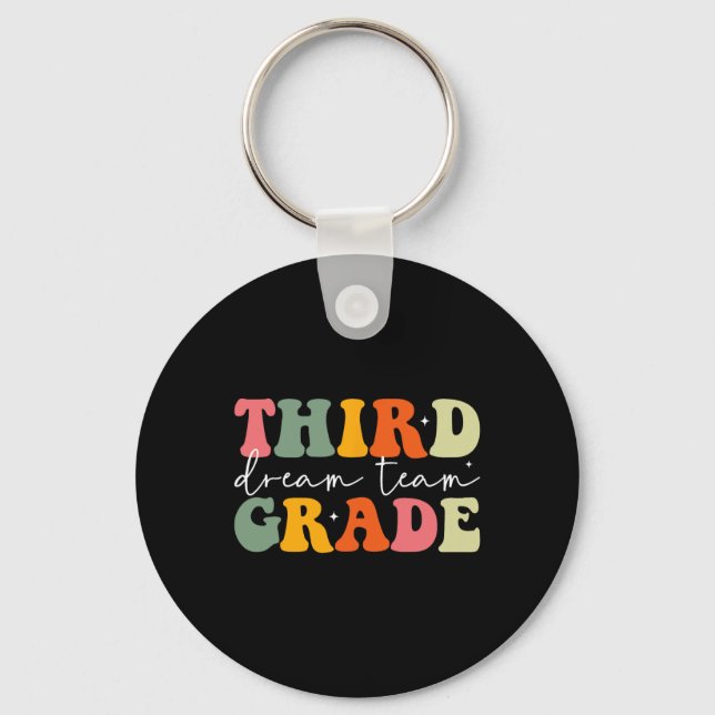 Teacher Appreciation Byck To School Third Grade Dr Key Ring (Front)
