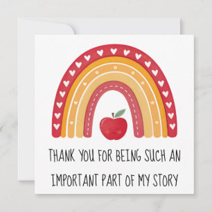 Teacher Appreciation Card – Rainbow Thank You
