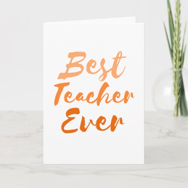 Teacher Appreciation Card, Thank You Card (Front)