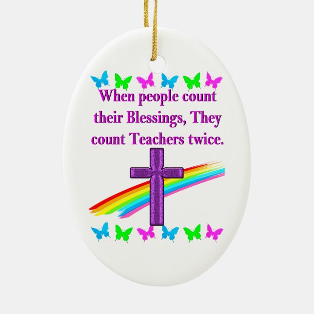 TEACHER APPRECIATION CERAMIC ORNAMENT (Back)