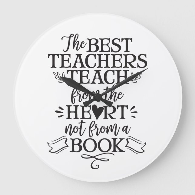 Teacher Appreciation Class Gift Idea Thank You Large Clock (Front)