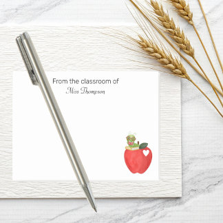 Teacher Appreciation Classroom Red Apple Custom Post-it Notes