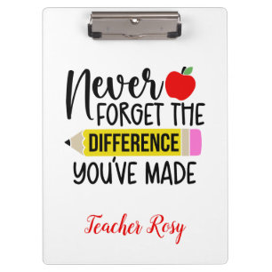 Teacher Appreciation Clipboards Never Forget