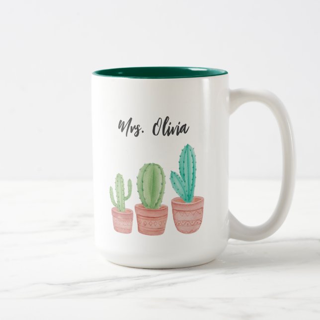 Teacher Appreciation Coffee Cactus Mug (Right)