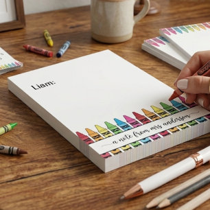 Teacher Appreciation colourful Crayon Notepad