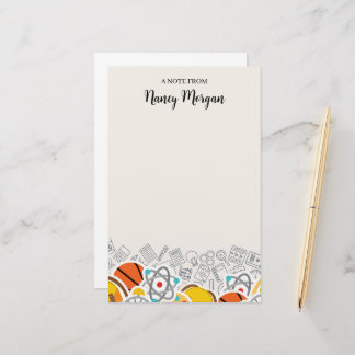 Teacher Appreciation Crayon School Supplies Name Stationery