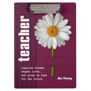 Teacher Appreciation Custom Name Gift  Clipboard
