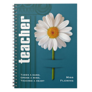 Teacher Appreciation Custom Name Gift Notebook