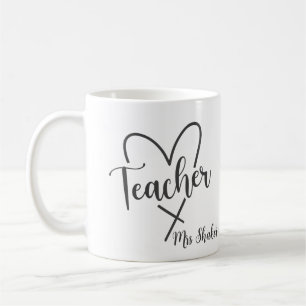Teacher Appreciation Custom Name Thank You Coffee Mug