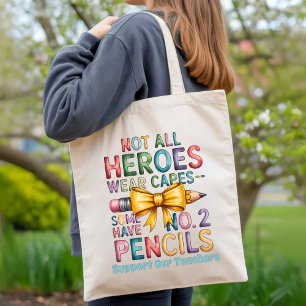 Teacher Appreciation Cute Fun Modern Watercolor Tote Bag