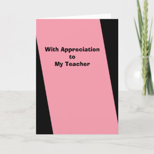 Teacher Appreciation Day Greeting Card Pink