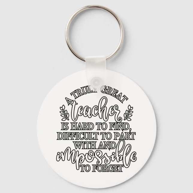 Teacher Appreciation Day Ideas Key Ring (Front)
