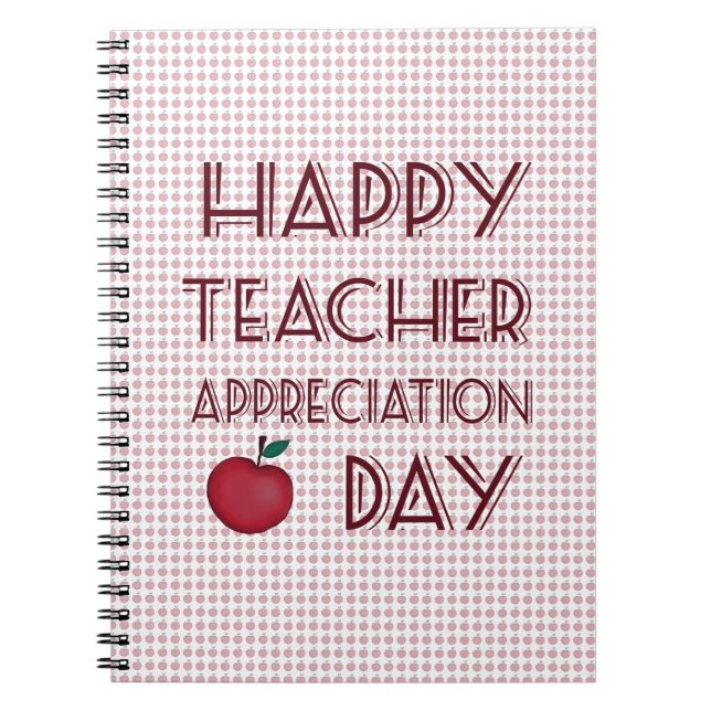 Teacher appreciation day  notebook (Front)