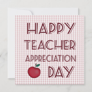 Teacher appreciation day  thank you card