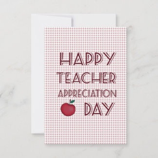 Teacher appreciation day thank you card