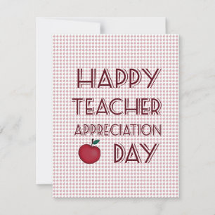Teacher appreciation day thank you card