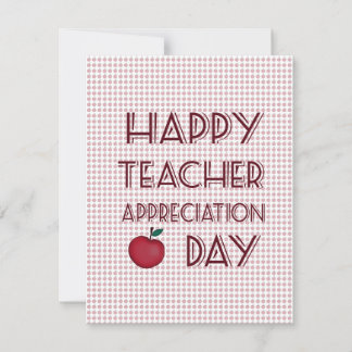 Teacher appreciation day  thank you card