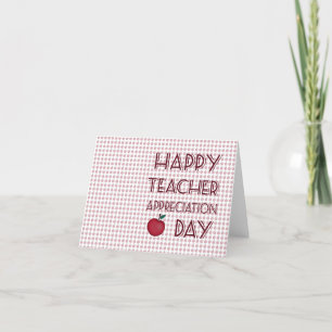 Teacher appreciation day thank you card